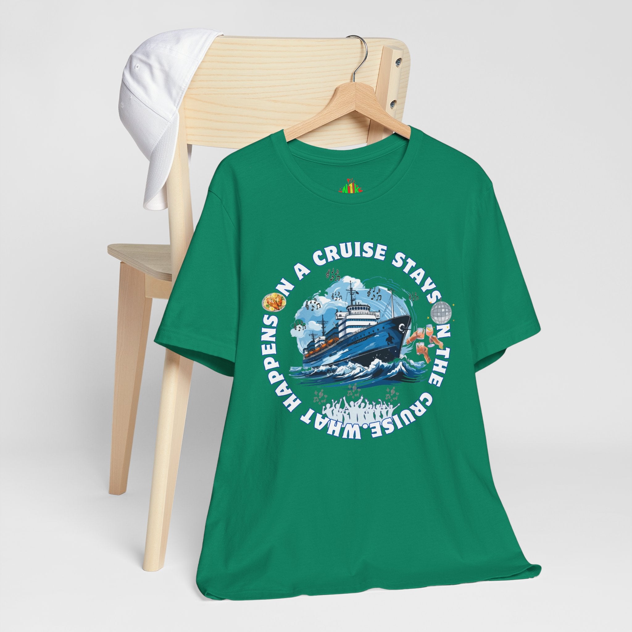 Fun Cruise Vibes Unisex Tee - "What Happens on a Cruise Stays on a Cruise"